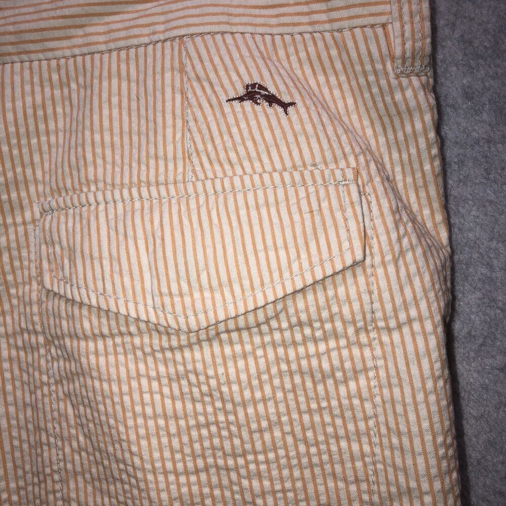 NWT Tommy Bahama Stripe City Men's Shorts 36 Dress Orange Casual Lounge Golf - Picture 10 of 12